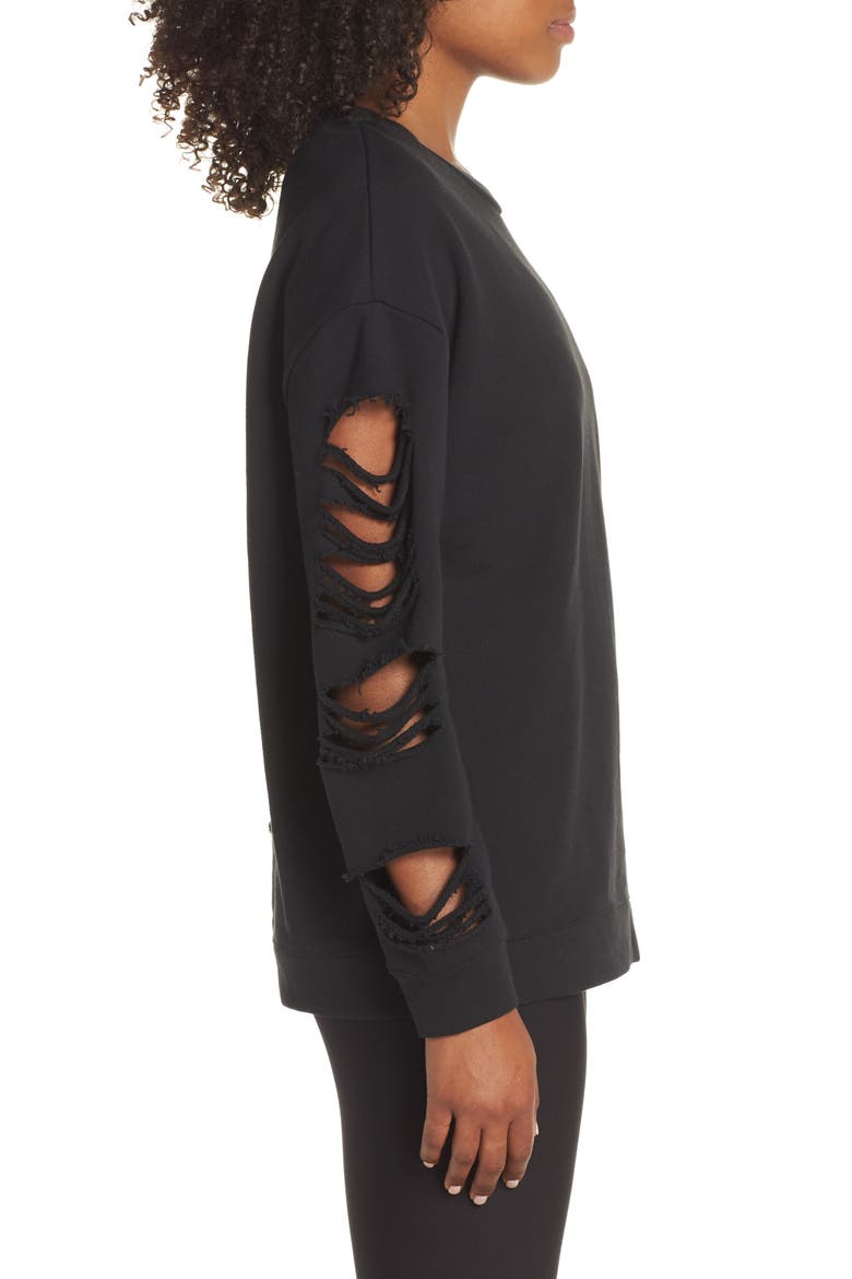Fade Long Sleeve Pullover, Alternate, color, BLACK