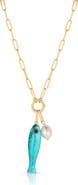 THATCH Fortuna Colette Mother of Pearl & Howlite Pendant Necklace