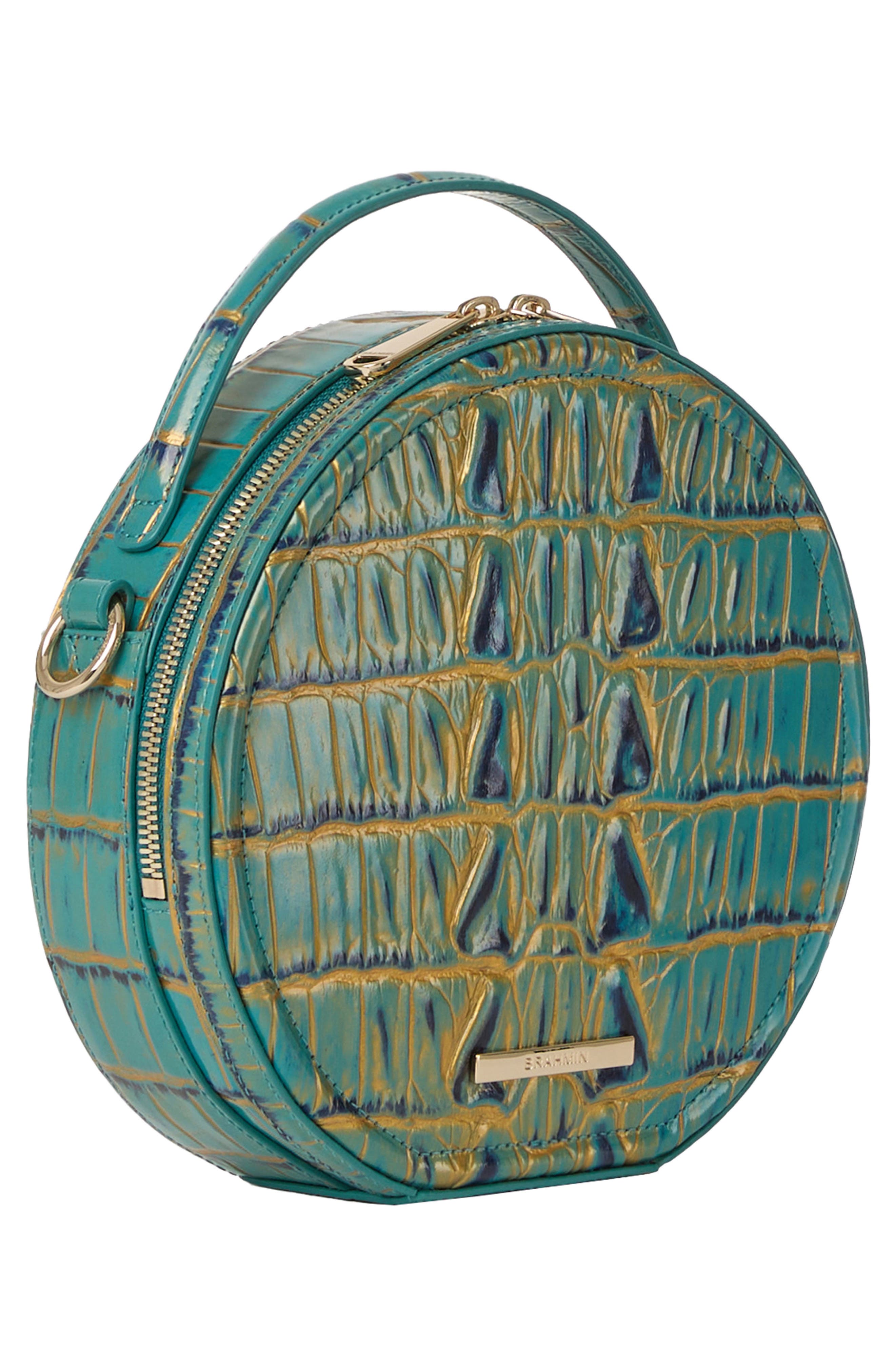Brahmin Lane Croc Embossed Leather Crossbody Bag, Alternate, color, 