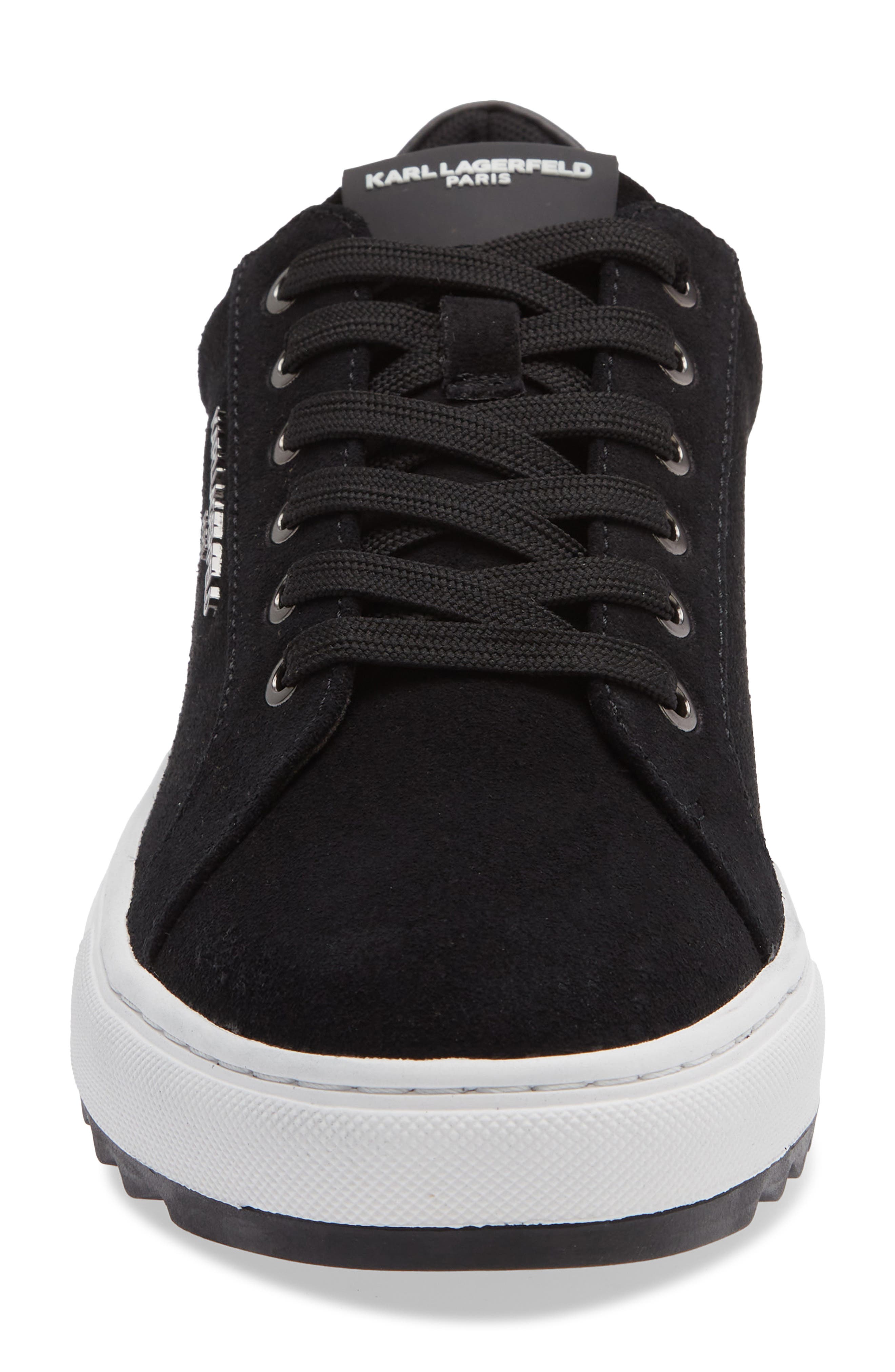 KARL LAGERFELD PARIS Logo Low Top Sneaker, Alternate, color, Black