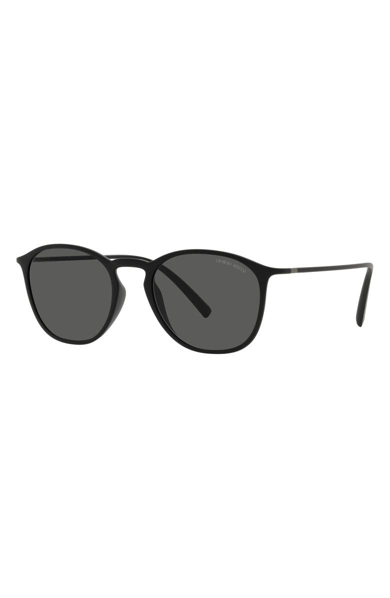 Armani Exchange 52mm Square Sunglasses, Alternate, color, Matte Black
