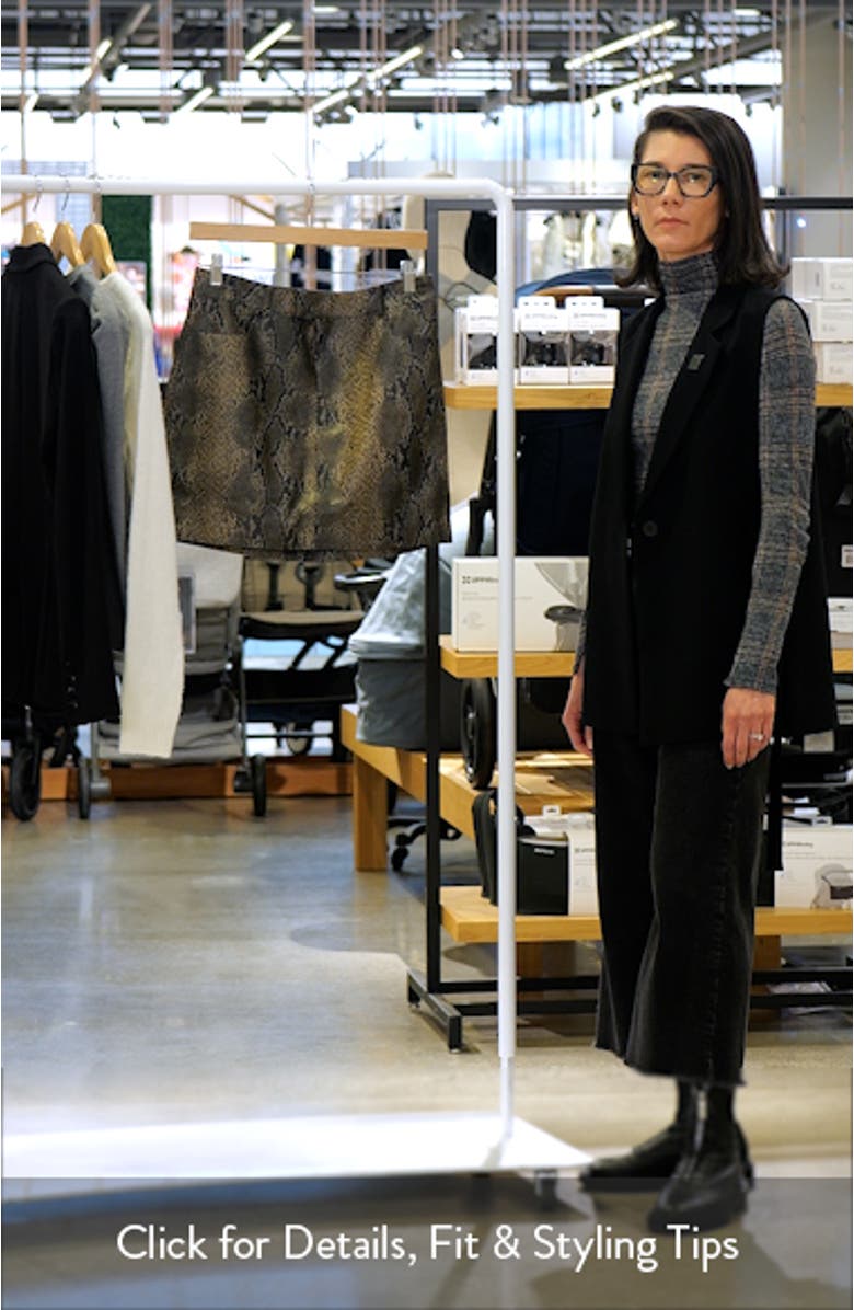 Snakeskin Embossed Miniskirt, sales video thumbnail