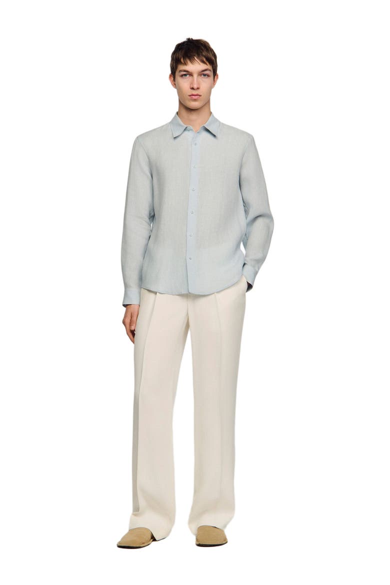 Linen shirt, Alternate, color, Sky blue