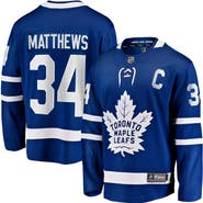 FANATICS Men's Fanatics Auston Matthews Blue Toronto Maple Leafs Captain Patch Home Breakaway Player Jersey