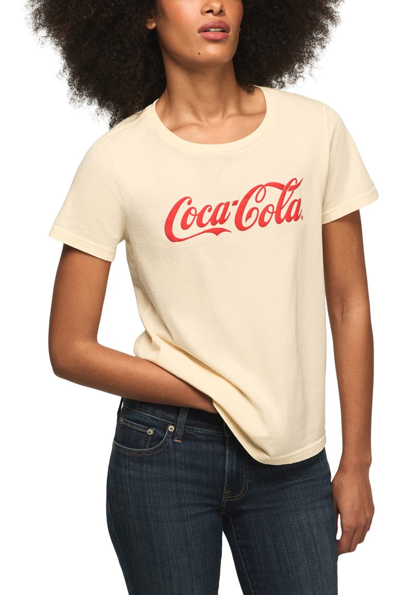Coca-Cola® Brighten Your Day Cotton Graphic T-Shirt, Main, color, WHITECAP GRAY