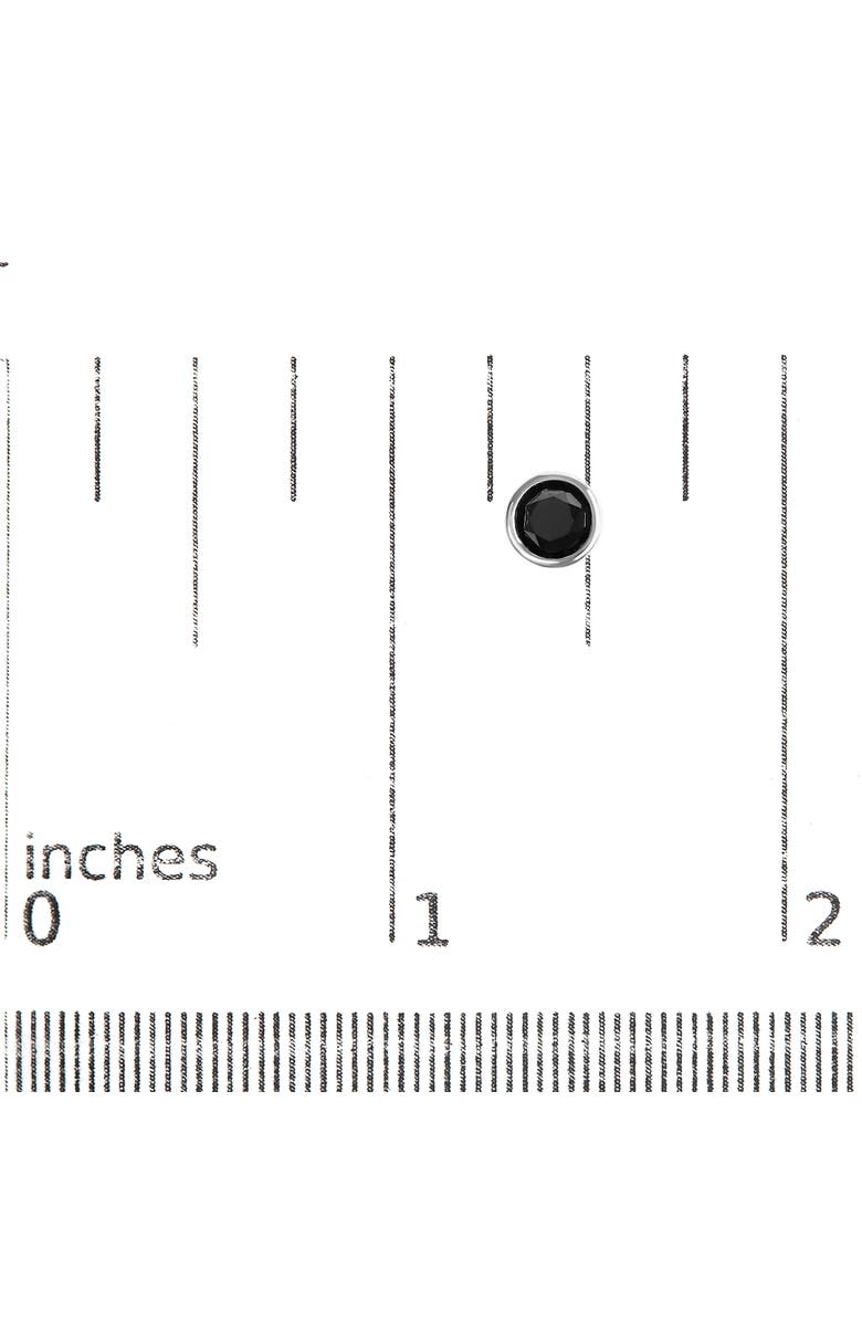 Haus of Brilliance Silver 1.00 Cttw Round Black Diamond Stud Earrings with, Alternate, color, White