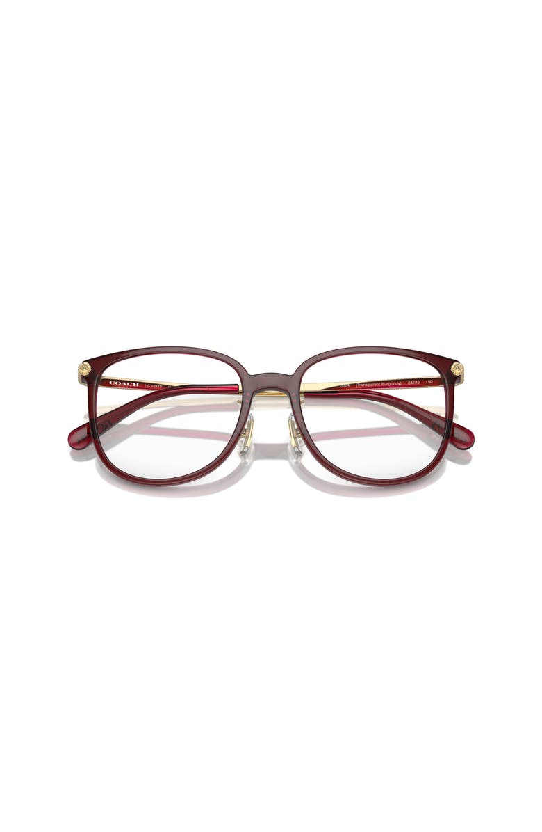 COACH 54mm Square optical glasses, Alternate, color, Red