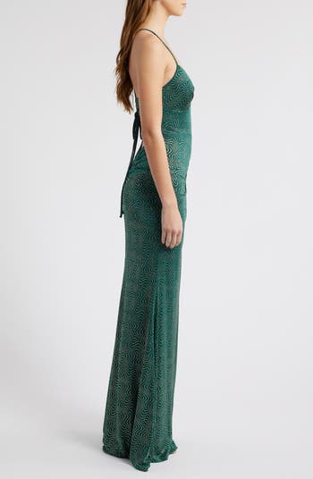 Glitter Swirl Strappy Dress