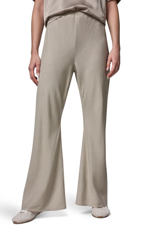 Linen Blend Ankle Wide Leg Pants