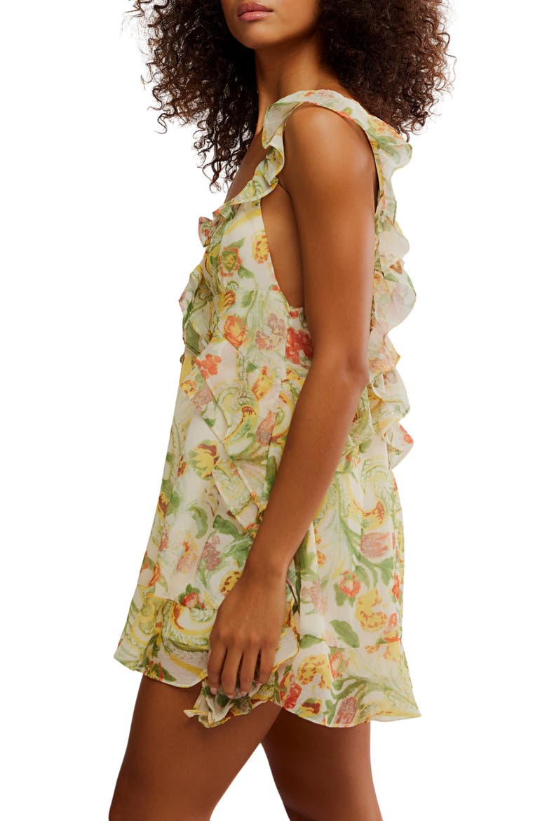 Bali Flora Minidress, Alternate, color, TEA COMBO