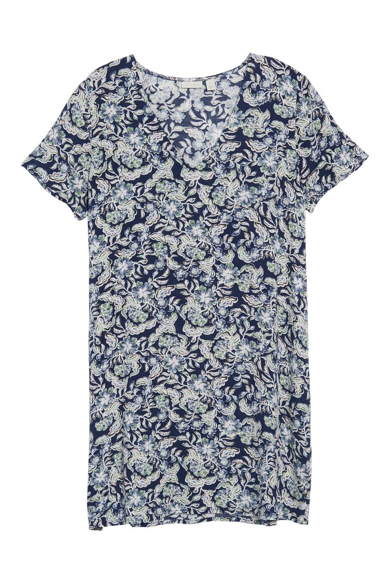 Shift Minidress, Alternate, color, NAVY PEACOAT SNAP FLORAL