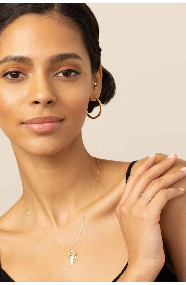 Oradina 14K Gold Regal Diamond Stack Ring, Alternate, color, White Gold