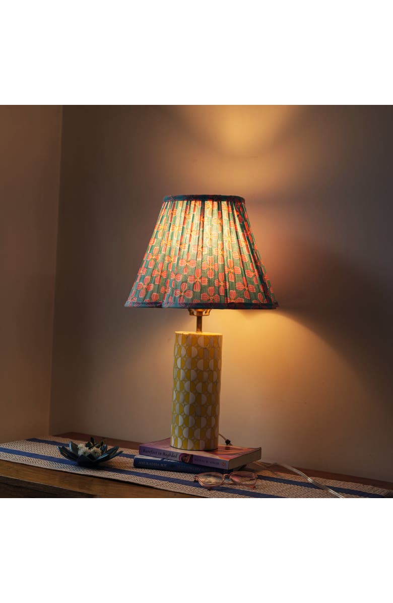 Mela Artisans Petals Handblocked Lampshade, Alternate, color, Petals