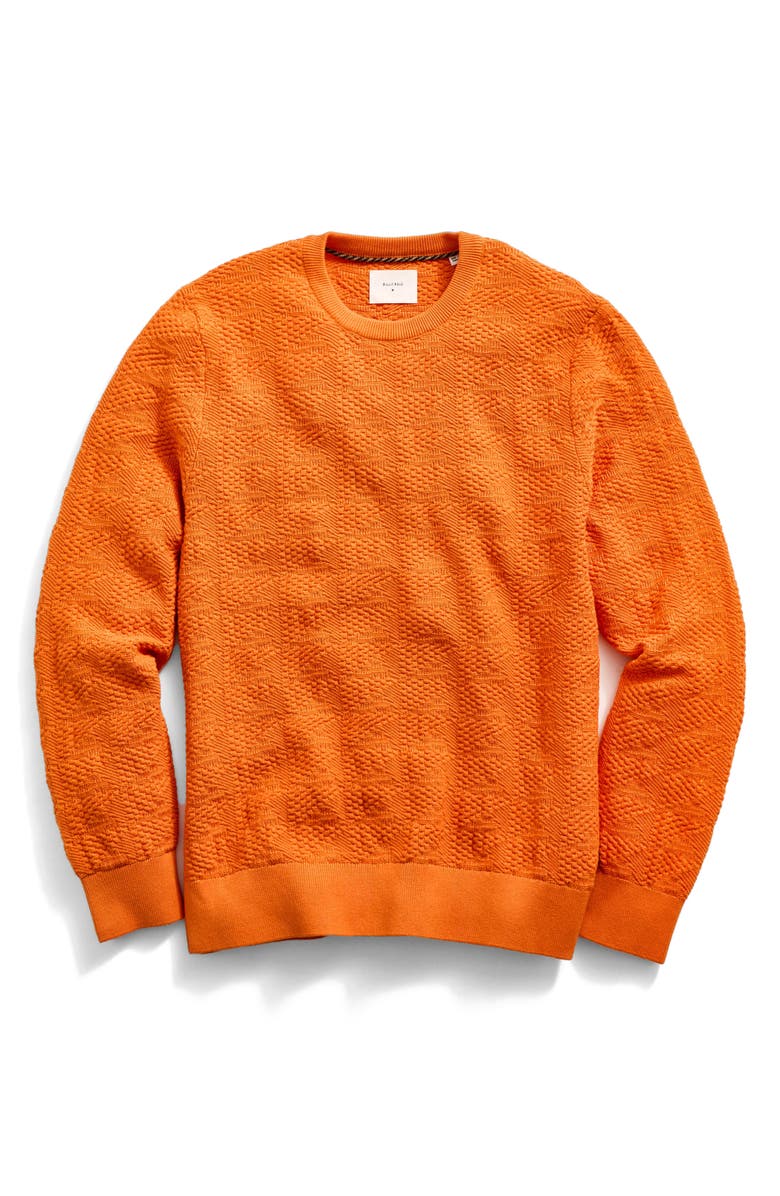 Billy Reid Geo Links Cotton Sweater, Alternate, color, Sunset
