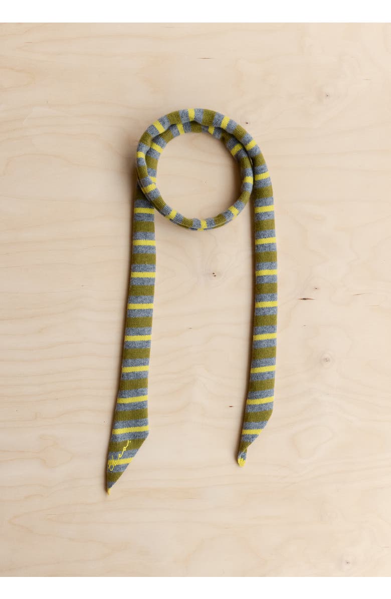 TBCo Merino Wool Neck Tie Scarf, Alternate, color, Green Stripe