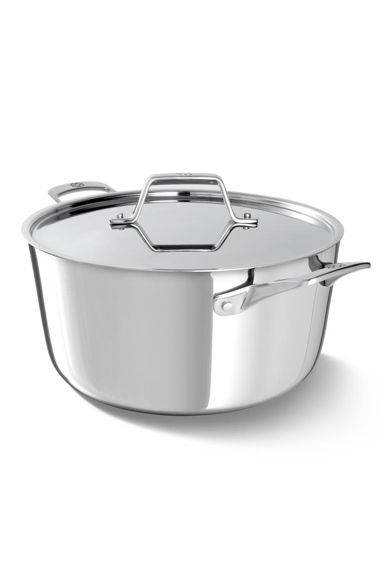 Premier Stainless Steel 6-Qt Stock Pot with Lid, Main, color, STAINLESS STEEL