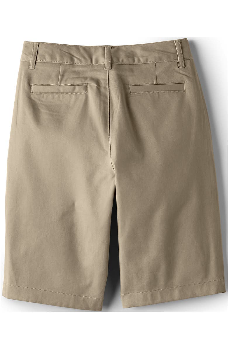 Lands' End School Uniform Young  Stretch Chino Bermuda Shorts, Alternate, color, Khaki