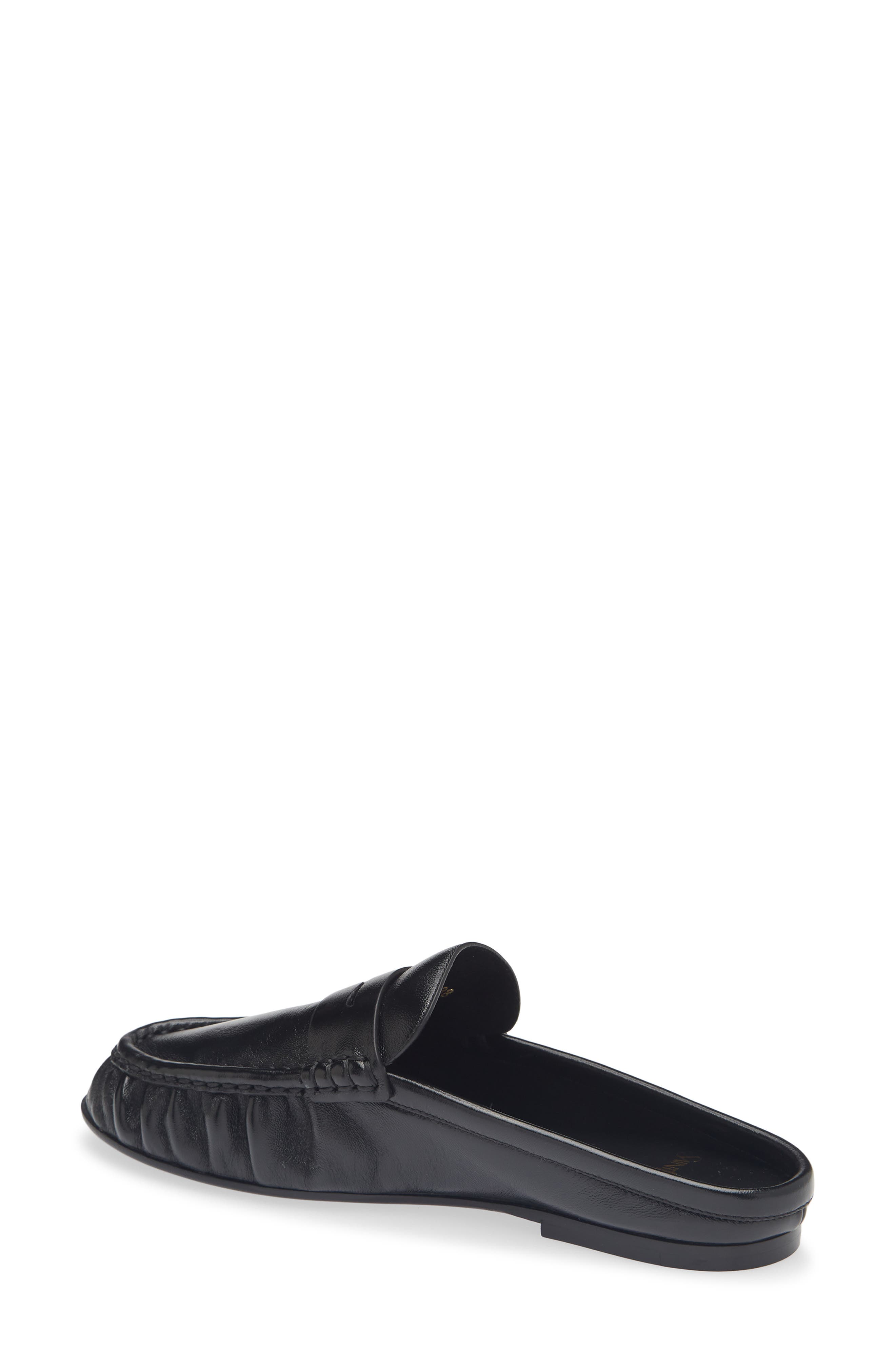 Saint Laurent Le Penny Loafer Mule, Alternate, color, Nero
