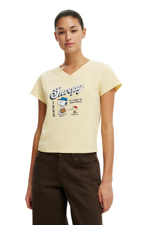 Women's The Lcn V Neck Original Graphic Tee