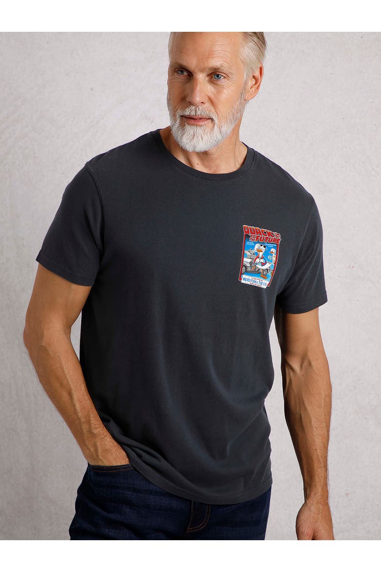 Quack To The Future RSPB Artist T-Shirt, Main, color, Navy