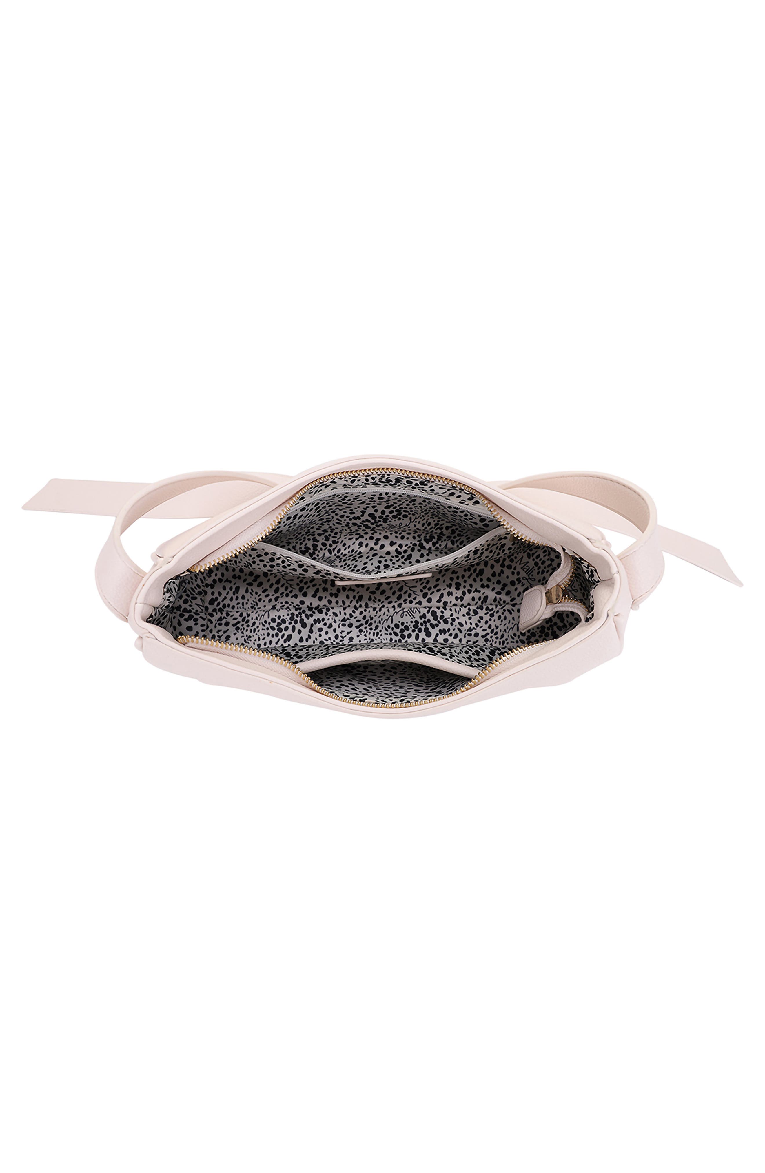 Marissa Bow Vegan Leather Shoulder Bag, Alternate, color, IVORY