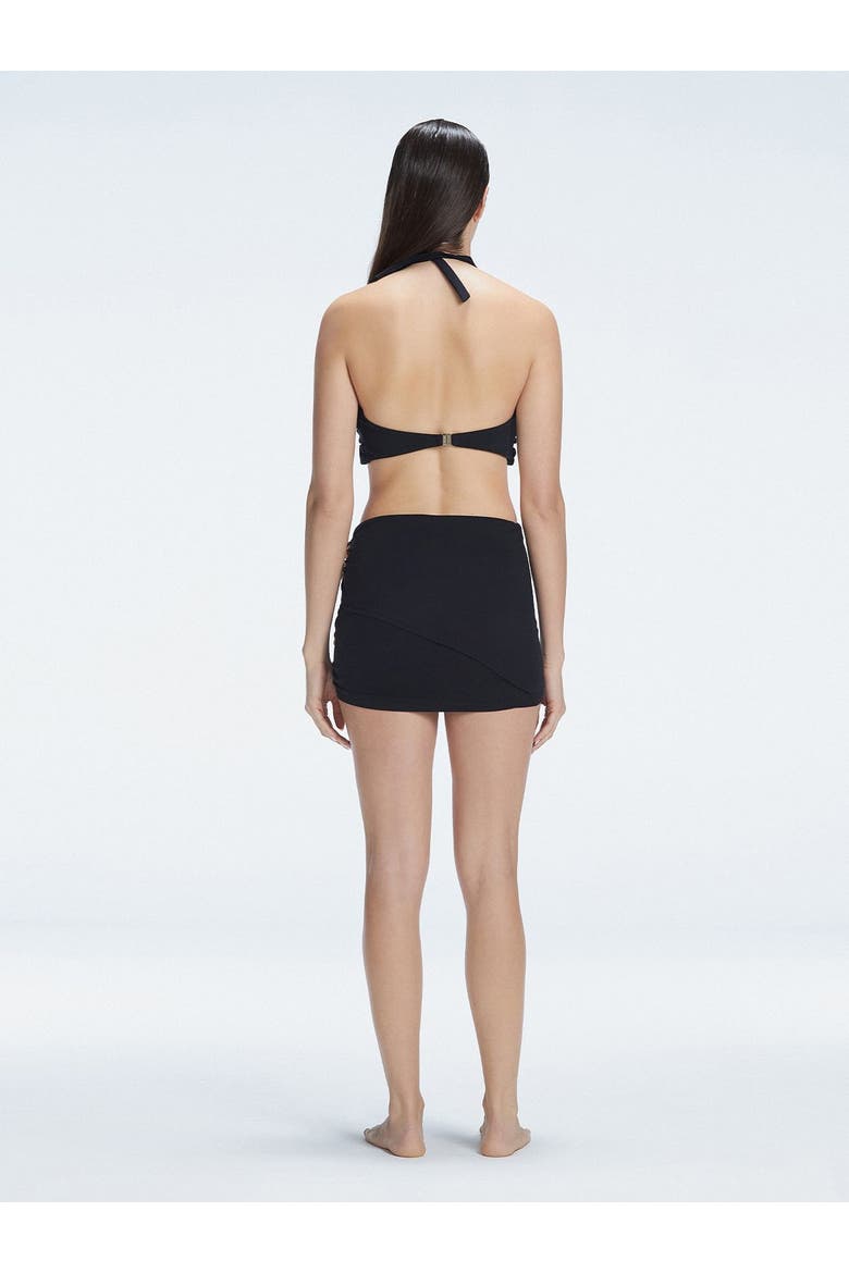 Siena Mesh Detail Mini Skirt, Alternate, color, Black