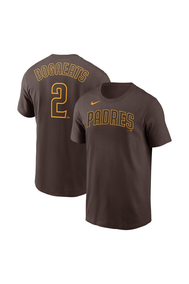 Men's Nike Xander Bogaerts Brown San Diego Padres Name & Number T-Shirt, Main, color, Brown