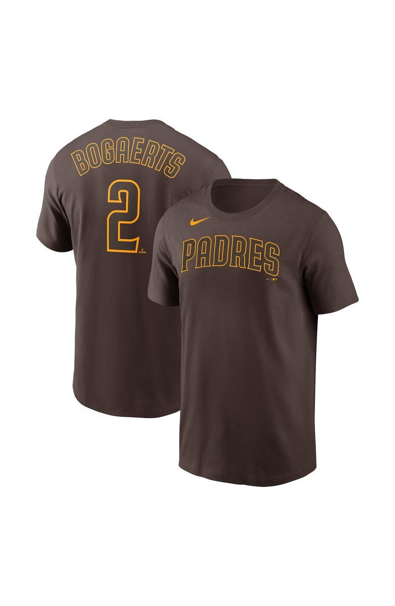 Nike Men's Nike Xander Bogaerts Brown San Diego Padres Name & Number T-Shirt, Main, color, Brown