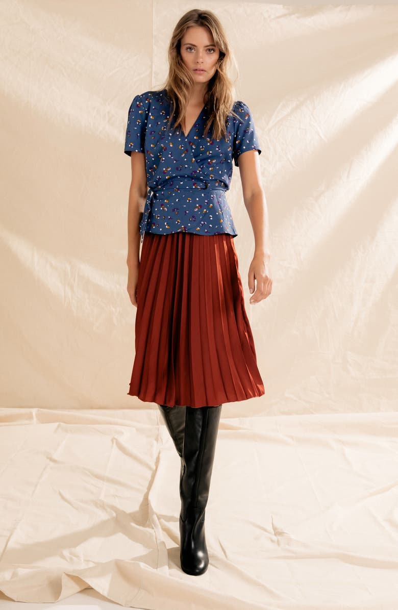 CHRISELLE LIM COLLECTION Chriselle Lim Wren Floral Print Wrap Top, Alternate, color,