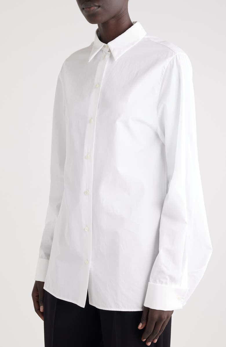 Givenchy Oversize Split Back Cotton Button-Up Shirt, Alternate, color, 