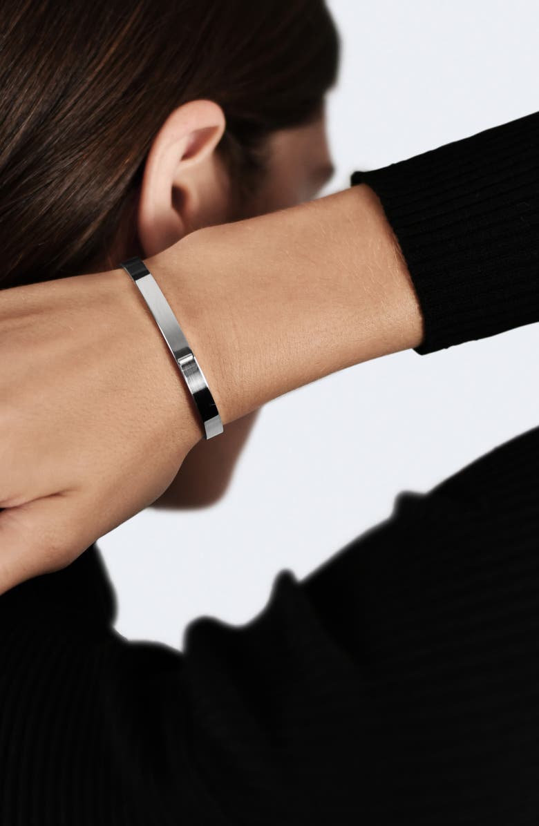 le gramme Men's 15G Polished Sterling Silver Ribbon Cuff Bracelet, Alternate, color, 