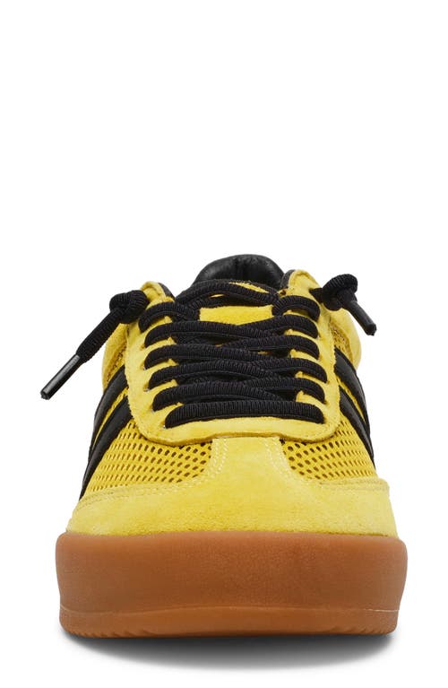 Shop Steve Madden Verdict Mesh Sneaker In Yellow/black