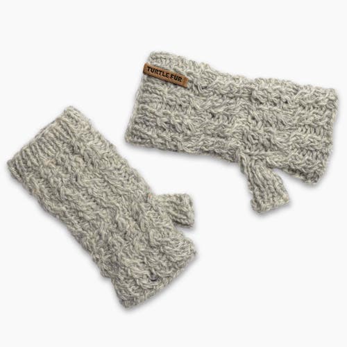 Turtle Fur Mika Wool Fingerless Mittens In Multi