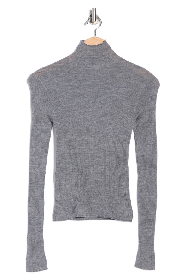Featherweight Wool Blend Sweater, Alternate, color, HEATHER GREY