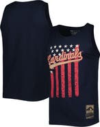 Mitchell & Ness Men's Mitchell & Ness Navy St. Louis Cardinals Cooperstown Collection Stars and Stripes Tank Top