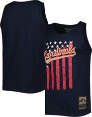 Mitchell & Ness Men's Mitchell & Ness Navy St. Louis Cardinals Cooperstown Collection Stars and Stripes Tank Top