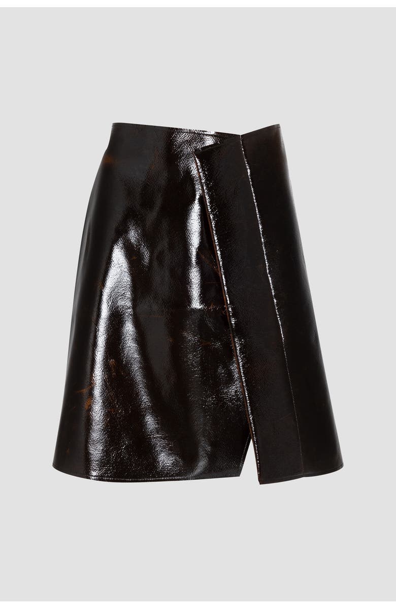Roksanda Adil Faux Leather Skirt, Alternate, color, 302Gingerbread
