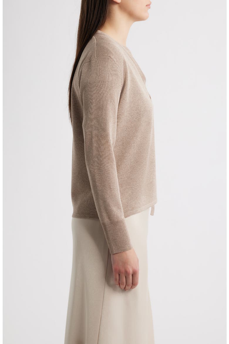 Arden Tie Front Cardigan, Alternate, color, NATURAL
