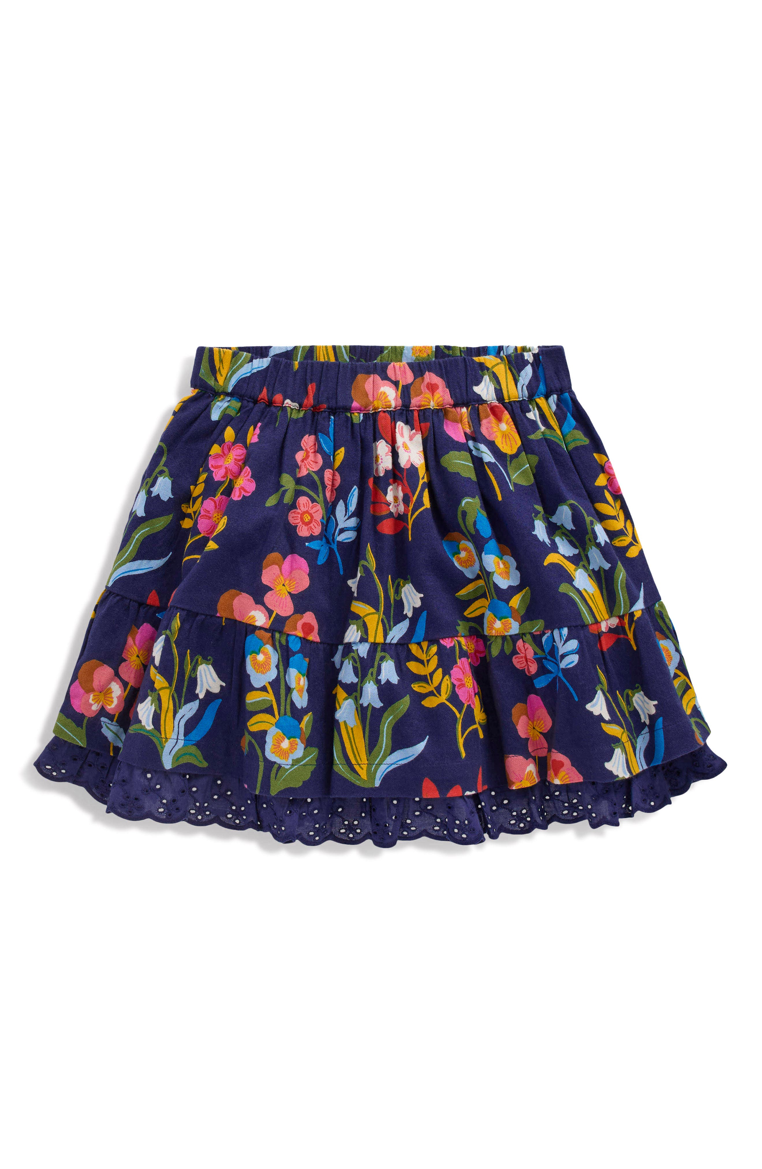 Kids' Floral Cotton Pull-On Skirt