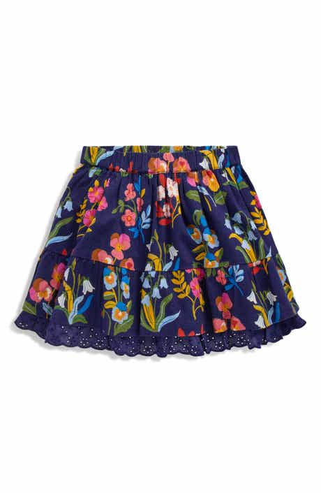Kids' Floral Cotton Pull-On Skirt