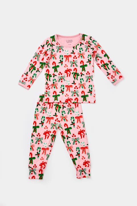 Long Sleeve Pajama Set - Candy Canes (Toddler & Little Kid)