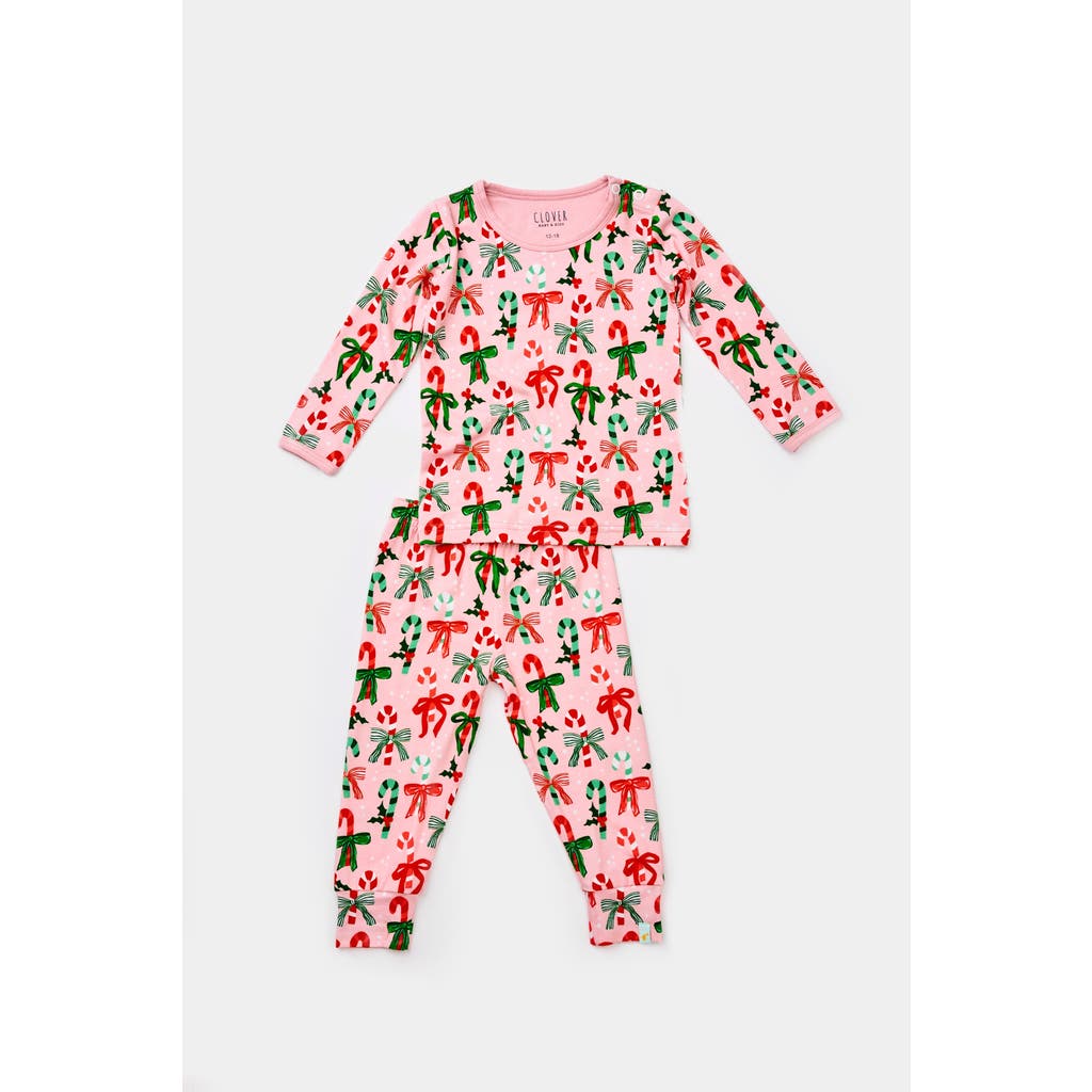 Clover Baby & Kids Long Sleeve Pajama Set In Pink