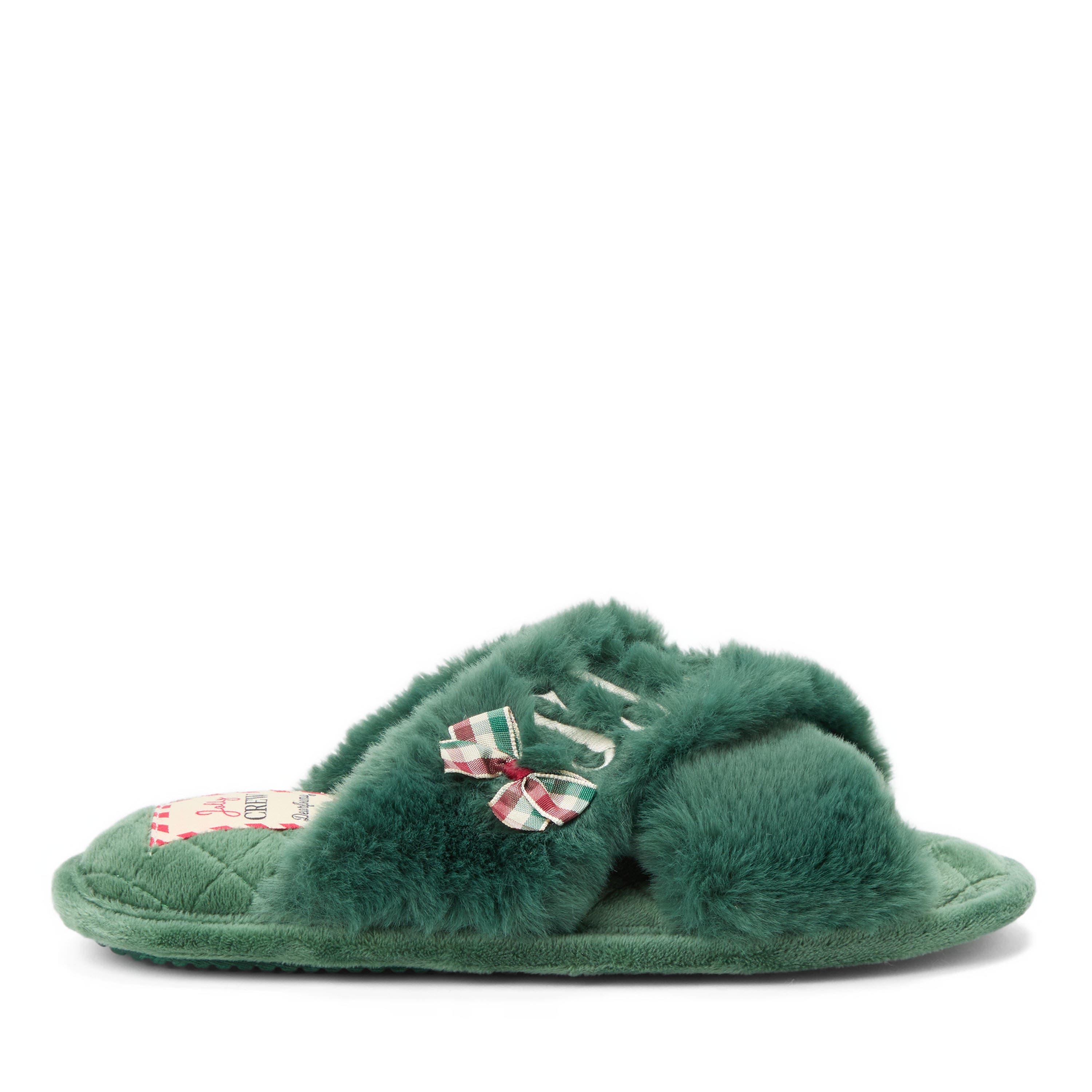 Mama Fur Slide Slippers, Alternate, color, SPRUCE