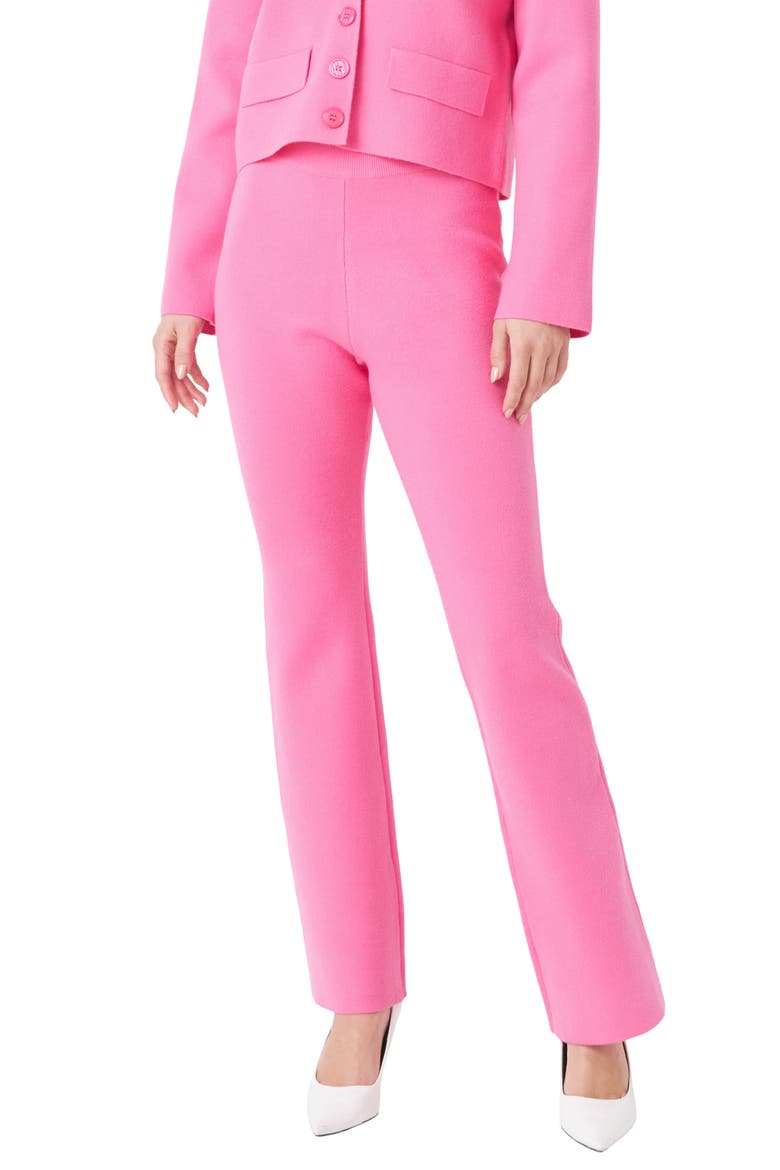 Flare Knit Pants, Main, color, PINK