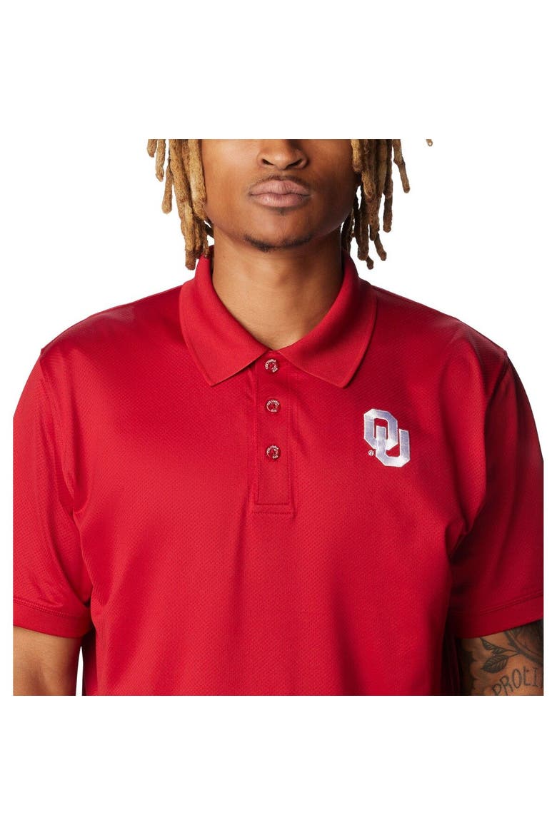 Men's Columbia Crimson Oklahoma Sooners PFG Tamiami Omni-Shade Polo, Alternate, color, Crimson