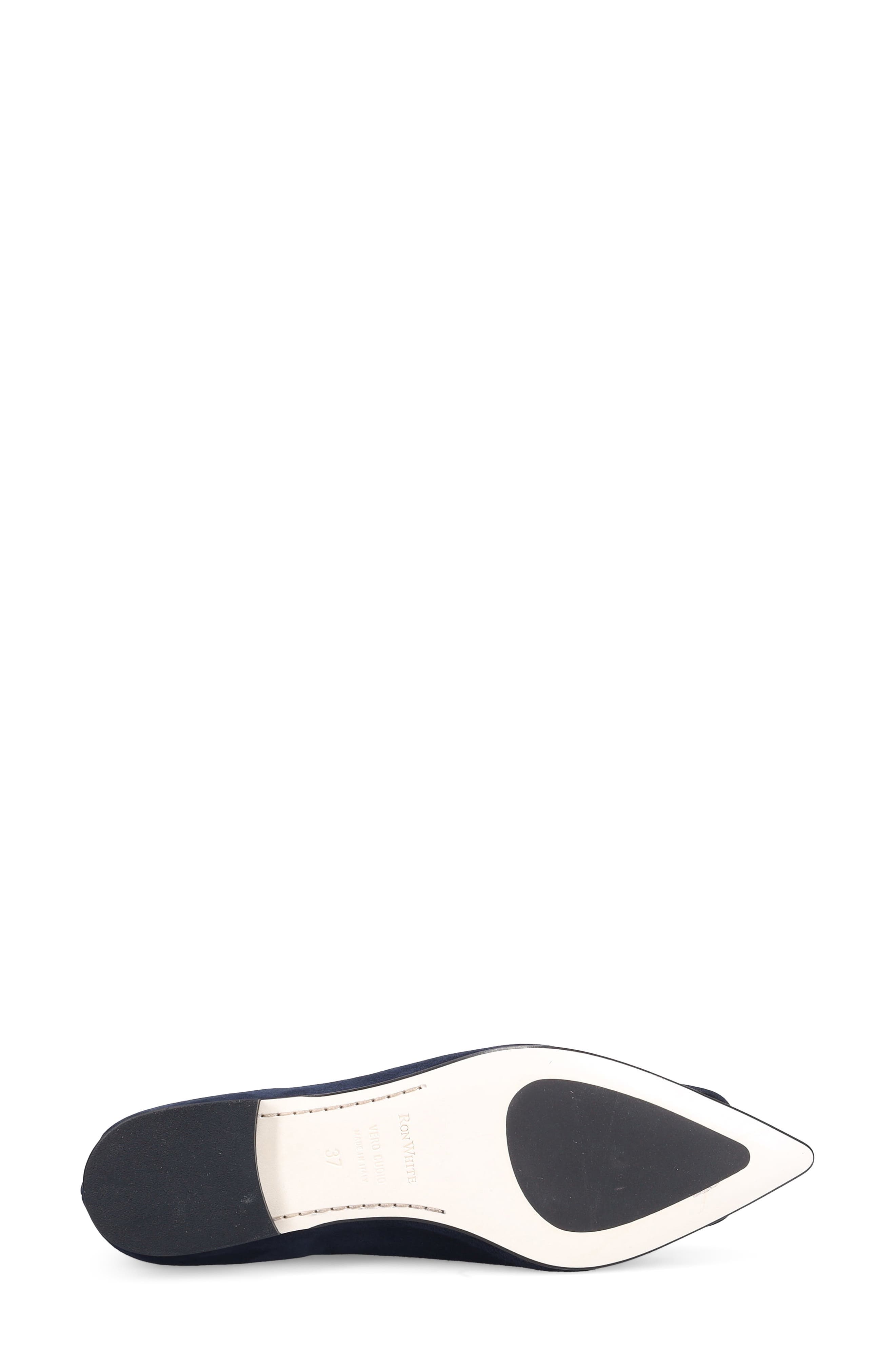 Yuna Pointed Toe Flat, Alternate, color, FRENCH NAVY