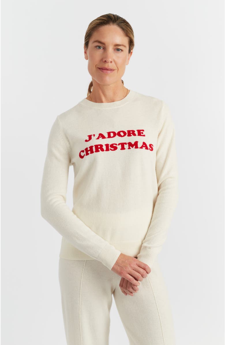 Chinti & Parker Wool-Cashmere J'adore Christmas Sweater, Main, color, 