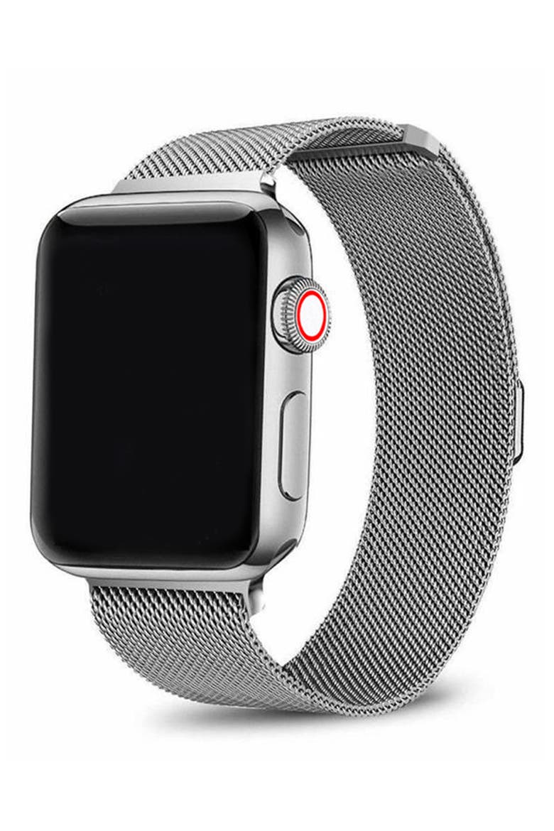 Stainless Steel Apple Watch® Bracelet Watch Band, Alternate, color, SILVER