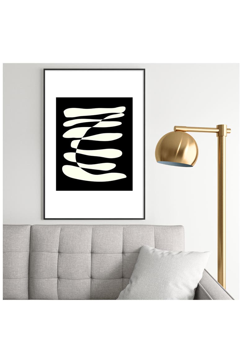 Abstract Compostion in Black Framed Art Print, Alternate, color, BLACK TONES