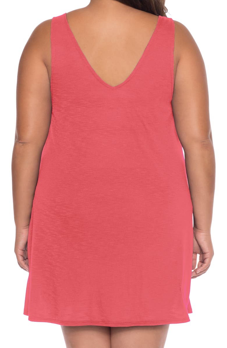 Becca Breezy Basics Cover-Up Dress, Alternate, color, Paprika